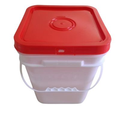 Vernice di qualità alimentare Popcorn bianco secchi di plastica con coperchio personalizzare 2L 5L 10L 20L 25L