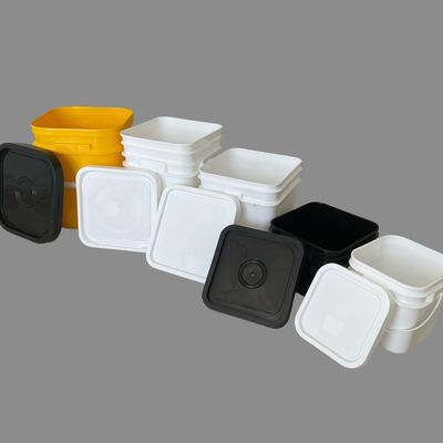 Logo stampato a colori su misura Scafo di plastica quadrato con maniglia per organizzazione degli snack