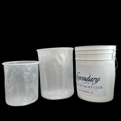 GAP/ISO/FDA Certified 5 Gallon Bucket Liner Plastic Container Liner con coperchio e maniglia