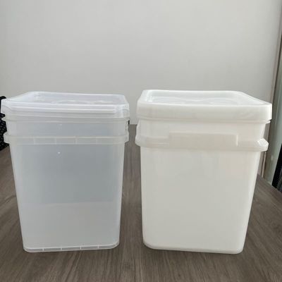 Stampa a schermo di seta 10L 20L Barattolo di plastica quadrata con coperchio e materiale in polipropilene