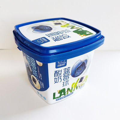 Personalizzare Sì 1000ml PP Barattolo per biscotti impermeabile Contenitore per biscotti Barattolo di plastica con coperchio