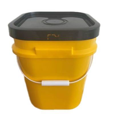 Materiale PP/HDPE personalizzato facile da aprire secchio di plastica quadrato da 5 galloni e 6 galloni con manico