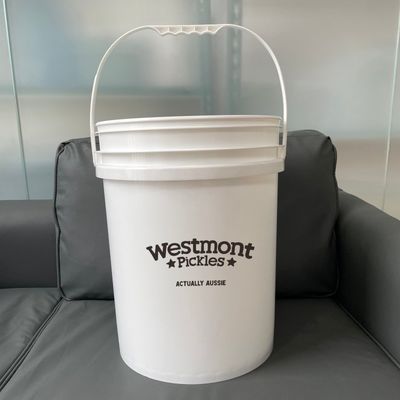 20L 5 Gallon Square Plastic Paint Bucket con stampa del logo e design personalizzato