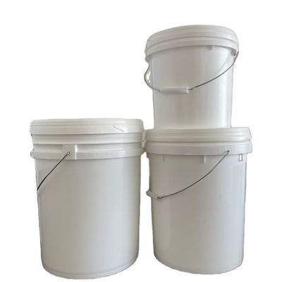 20L 5 Gallon Square Plastic Paint Bucket con stampa del logo e design personalizzato