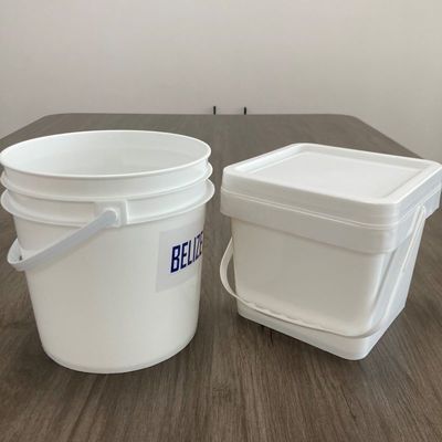 Personalizza 4L Cubo di plastica contenitore alimentare con colore blu e modello stampato