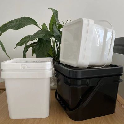 Personalizza 4L Cubo di plastica contenitore alimentare con colore blu e modello stampato