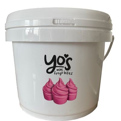 Personalizzare secchi di plastica rotondi da 1L 2L 3L 4L 5L con coperchi e maniglie per lo stoccaggio degli alimenti