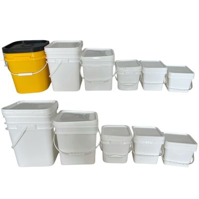 Barattolo quadrato in polipropilene blu con personalizzazione 1L-25L Barattolo di plastica per durevole