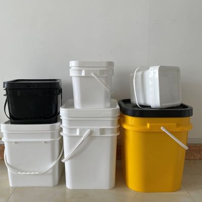 Barattolo quadrato in polipropilene blu con personalizzazione 1L-25L Barattolo di plastica per durevole