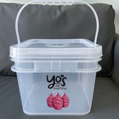 Bottile di plastica quadrata in HDPE chimico con materiale resistente e stampa personalizzata