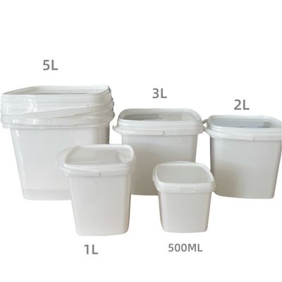 4L 5L 6L 8L 10L Scafo di plastica quadrato con manico e coperchio Personalizzare facilmente i secchi