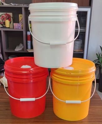 15L 18L 20L 25L HDPE Bucket di costruzione in plastica rotonda con stampa a trasferimento di calore