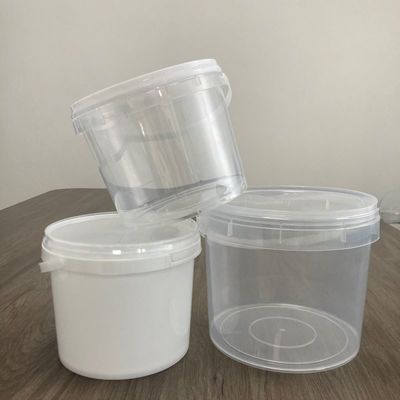 Barattolo di caramelle durevole da 1 litro Barattolo di popcorn di plastica stampato da 32 oz con coperchio e maniglia