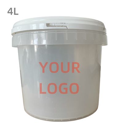 LOGO personalizzato 1L 2L 3L 4L Contenitore trasparente imballaggio secchio di plastica con coperchio