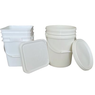 1L 2L 5L PP Contenitore di imballaggio di plastica tamburo sigillo di vernice secchi di secchio con maniglia