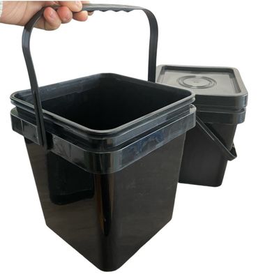 Imballaggio alimentare personalizzato 5L secchio di plastica quadrato con design facile da aprire e stampa IML