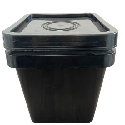 Bottile di plastica colorato da 25L con accessori di forma rotonda e quadrata