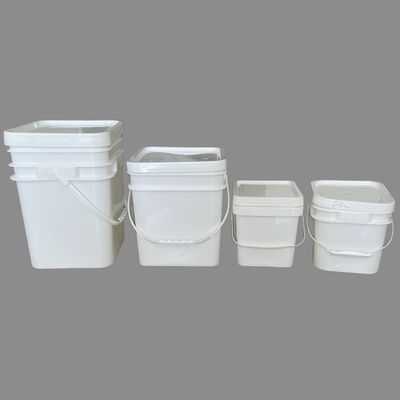 Snack Personalizzabile 3L Bucket di plastica bianca trasparente di qualità alimentare con coperchio e maniglia
