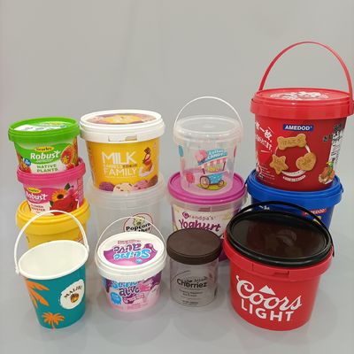 16 oz PP secchio di latte chiaro contenitore di plastica tè per le feste bevande durevoli e riutilizzabili