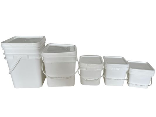 Disegno su tela di seta stampato 2 galloni secchio di plastica per contenitori minerali