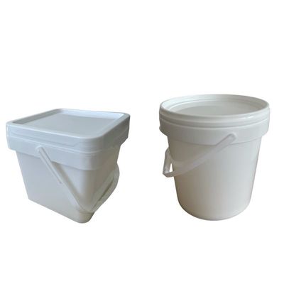 5L Colori personalizzati Logo Bucket rotondo di plastica trasparente con manico e coperchio per imballaggio alimentare
