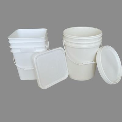 5L Colori personalizzati Logo Bucket rotondo di plastica trasparente con manico e coperchio per imballaggio alimentare