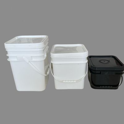 5L Colori personalizzati Logo Bucket rotondo di plastica trasparente con manico e coperchio per imballaggio alimentare