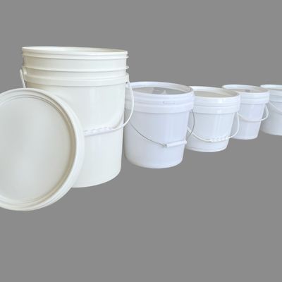 5L Colori personalizzati Logo Bucket rotondo di plastica trasparente con manico e coperchio per imballaggio alimentare