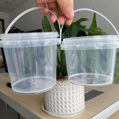 Botti di plastica trasparenti da 10 litri, secchi robusti per soluzioni di stoccaggio flessibili e durevoli