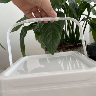 Bottile quadrato con coperchio e maniglia per contenitori alimentari in plastica