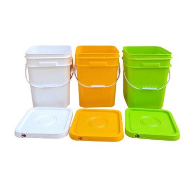 Strumento 20L 25L Food Grade 5 Gallon 7 Gallon Plastic Bucket con coperchio Compost Square Bucket