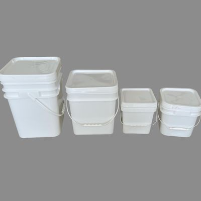 Manico in metallo o in plastica, secchio di plastica quadrato con trasferimento di calore e stampa IML