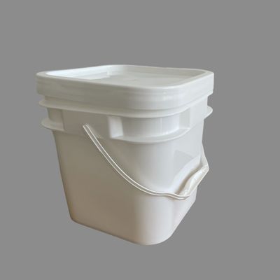 Manico in metallo o in plastica, secchio di plastica quadrato con trasferimento di calore e stampa IML