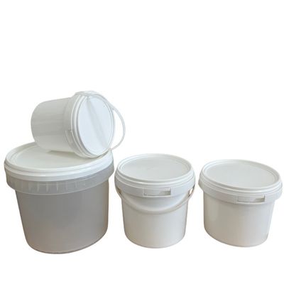 Bottile di popcorn in plastica di colore bianco con maniglia e coperchio da 1 a 5 galloni