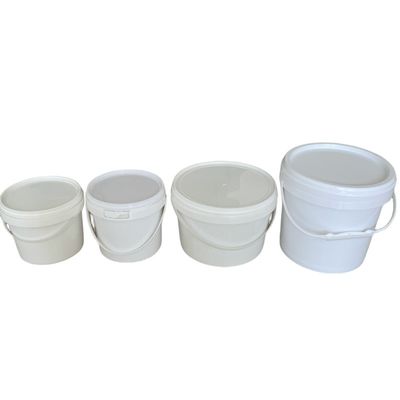 Bottile di popcorn in plastica di colore bianco con maniglia e coperchio da 1 a 5 galloni