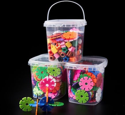 Barattolo rotondo trasparente 5L 6L 7L 8L 10L 15L di plastica Barattolo quadrato di qualità alimentare