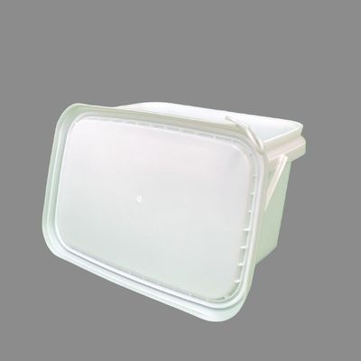 Scafo di plastica giallo 500ml-5L Scafo quadrato con coperchio e maniglia