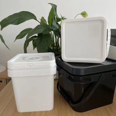 GAP/ISO/FDA Certified Square Bucket 2L/4L/5L/6L/10L/18/20L PP Plastic Bucket con manico