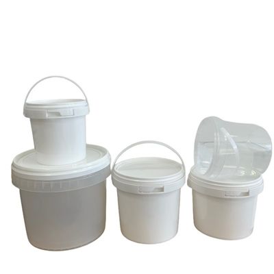 Botti di plastica di qualità alimentare trasparenti bianchi da 1L 2L 5L con coperchio e maniglia