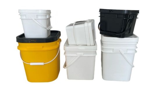 5L secchio quadrato con facile apertura e chiusura del coperchio in polipropilene stampa trasferimento di calore