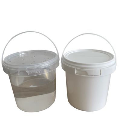 Botti di plastica di qualità alimentare trasparenti bianchi da 1L 2L 5L con coperchio e maniglia
