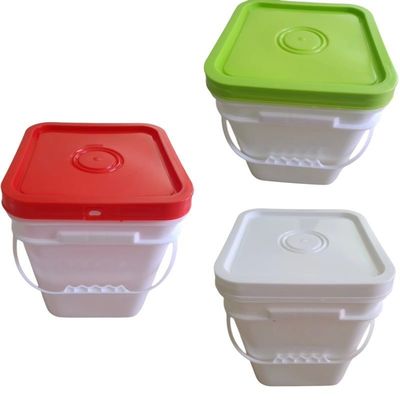 Scafo rotondo o quadrato personalizzare 3L cubo di plastica quadrato con facile apertura e chiusura del coperchio
