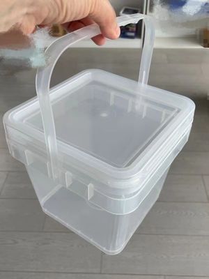 Scafo rotondo o quadrato personalizzare 3L cubo di plastica quadrato con facile apertura e chiusura del coperchio