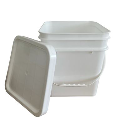 8L 10L 15L cubo di plastica quadrato con facile apertura e chiusura del coperchio