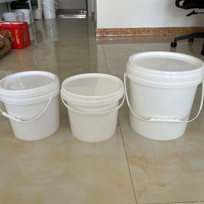 1Spessore.0-2.5 mm Bottile di vernice in plastica personalizzato 5L PP Pail Contenitore rotondo bianco