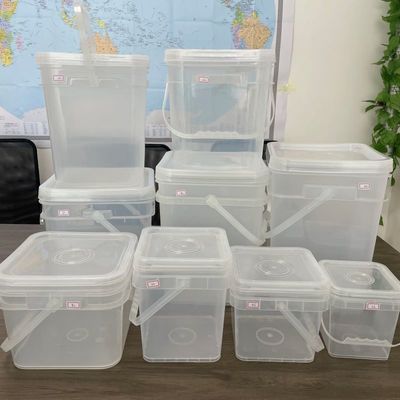 Personalizzare un secchio di plastica quadrato in PP con facile apertura e chiusura del coperchio