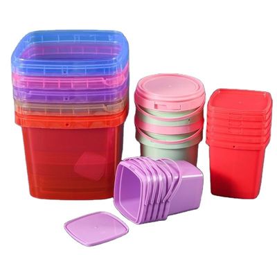 1.0 a 2.5 mm Spessore Colorato quadrato Scafo di plastica con tappo facile da aprire e chiudere