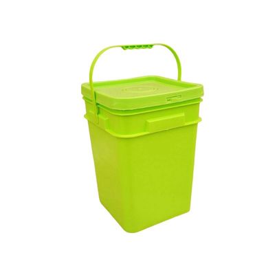 Colori quadrati secchio di plastica in PP con facile apertura e chiusura del coperchio design rotondo o quadrato