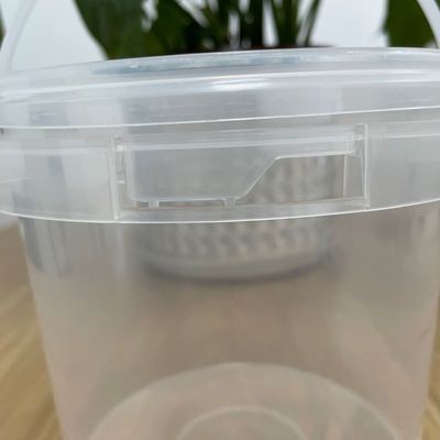 Stampa del logo su misura Bottone di plastica con coperchio di qualità alimentare Bianco e rispettoso dell'ambiente