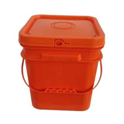 5 galloni 6 galloni di vernice Custom Plastic Bucket Bucket con coperchio chiuso Bucket a forma quadrata